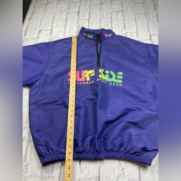 Vtg 90’s Surfside Universal Body Gear Fluorescent Purple Beach Windbreaker Sz XL - Picture 4 of 8